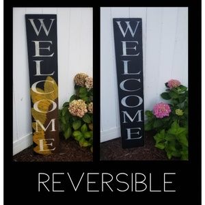 REVERSIBLE Wooden 4 Foot Porch Sign